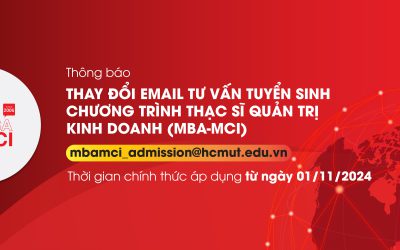 THÔNG BÁO THAY ĐỔI EMAIL TƯ VẤN TUYỂN SINH